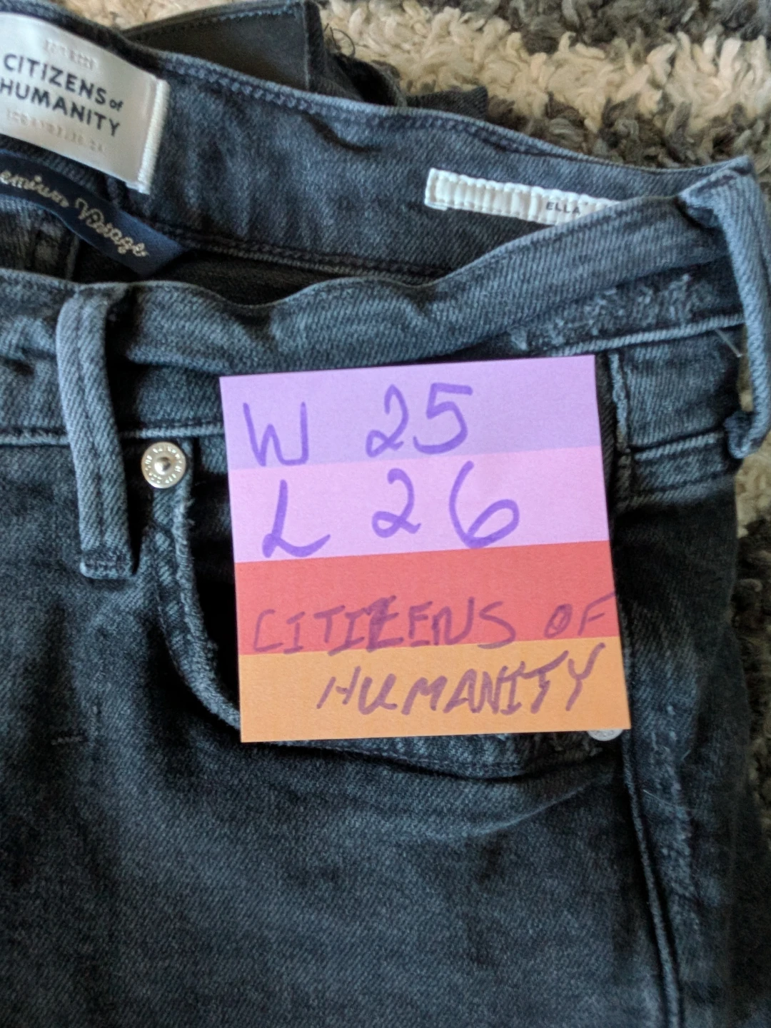 Citizens of Humanity Ella Jeans - Charcoal Grey - W25 L26