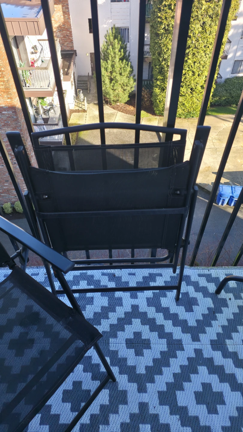 Glass top patio table and 2 chairs set - photo 2