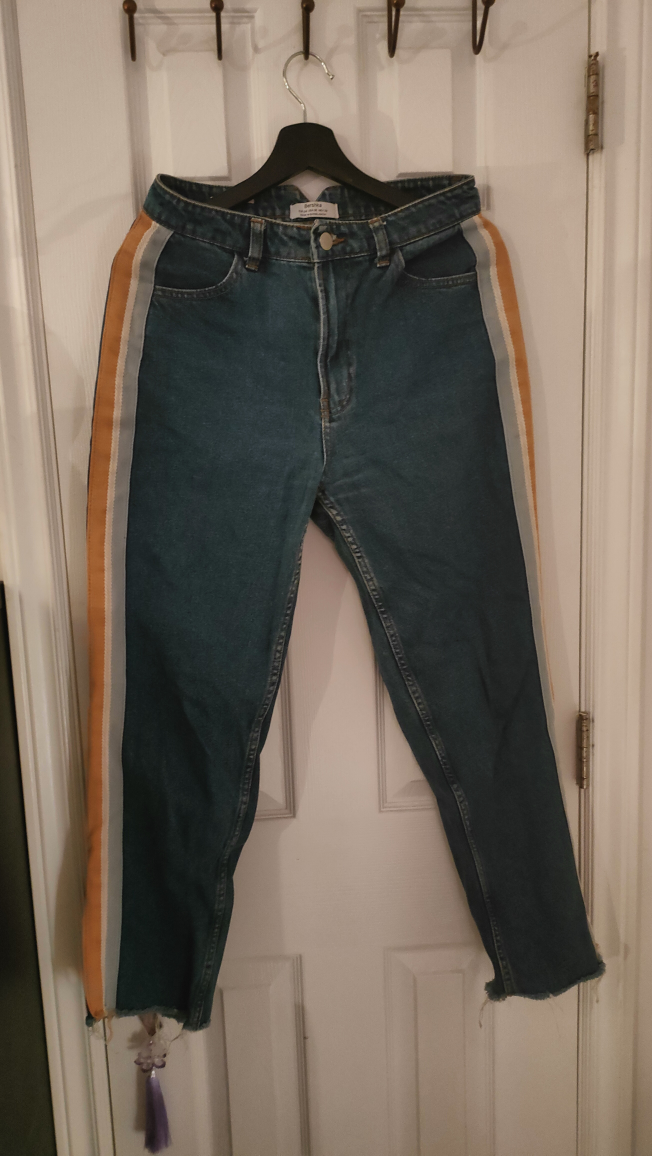 100% Cotton Light Blue Jeans, Mom Fit - photo 5