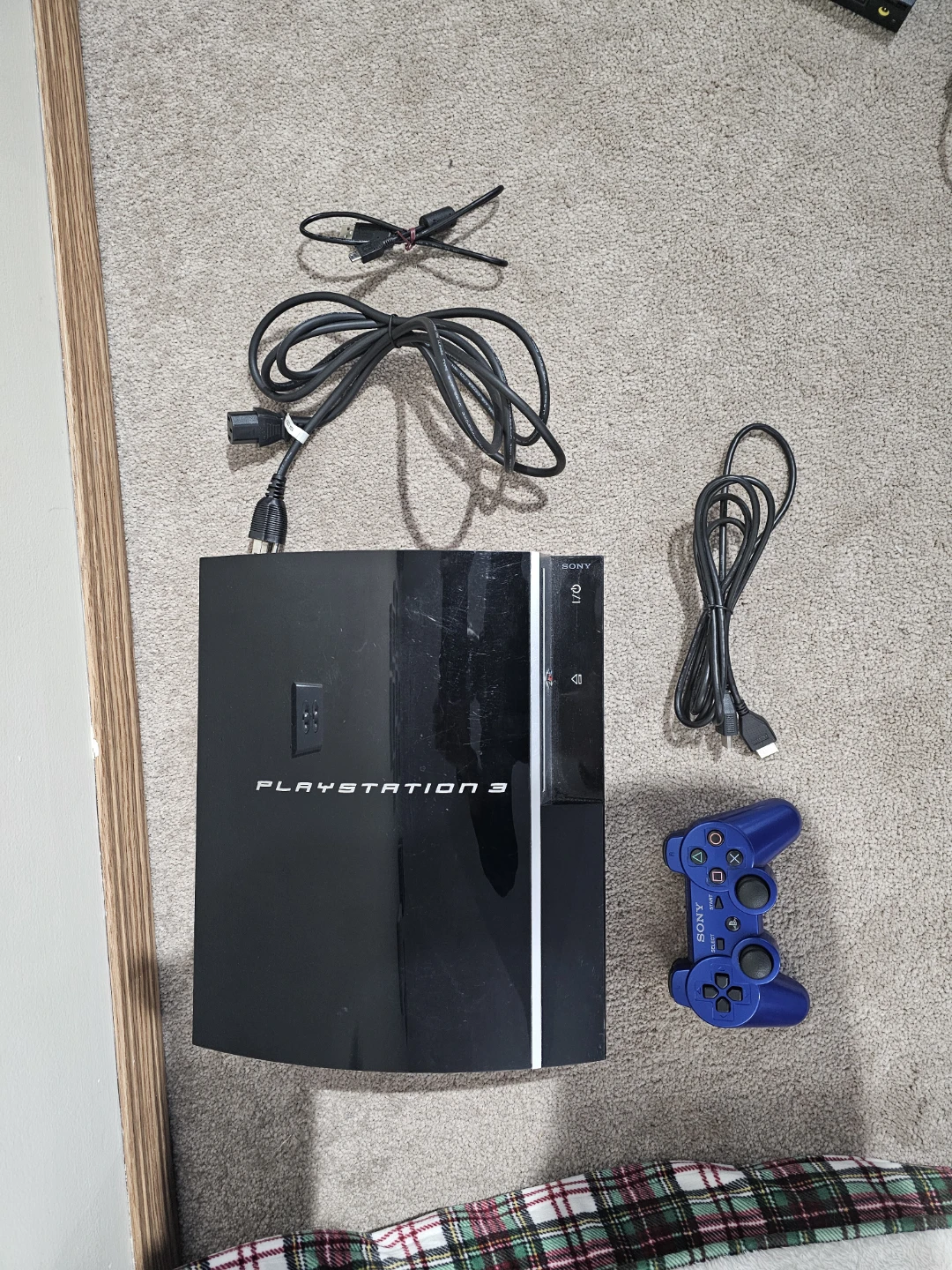 Sony PlayStation 3 Console with Controller and Cables