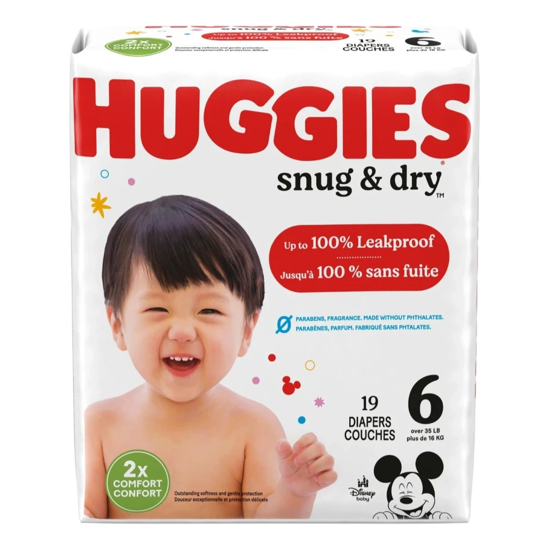 Huggies Snug & Dry Diapers, Size 6, 19 Count
