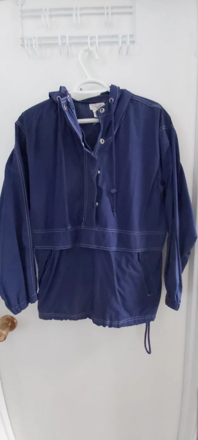 Black Faux Leather Jacket with Grey Hoodie Insert - photo 3