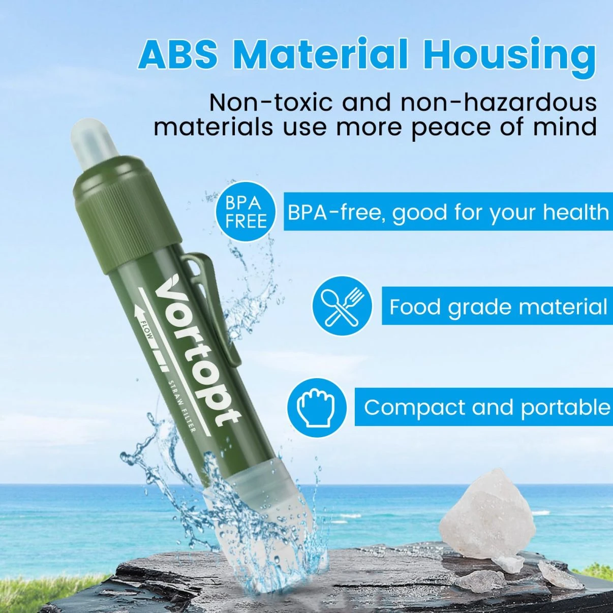Vortopt Triple Filtration Water Filter Straw - photo 5