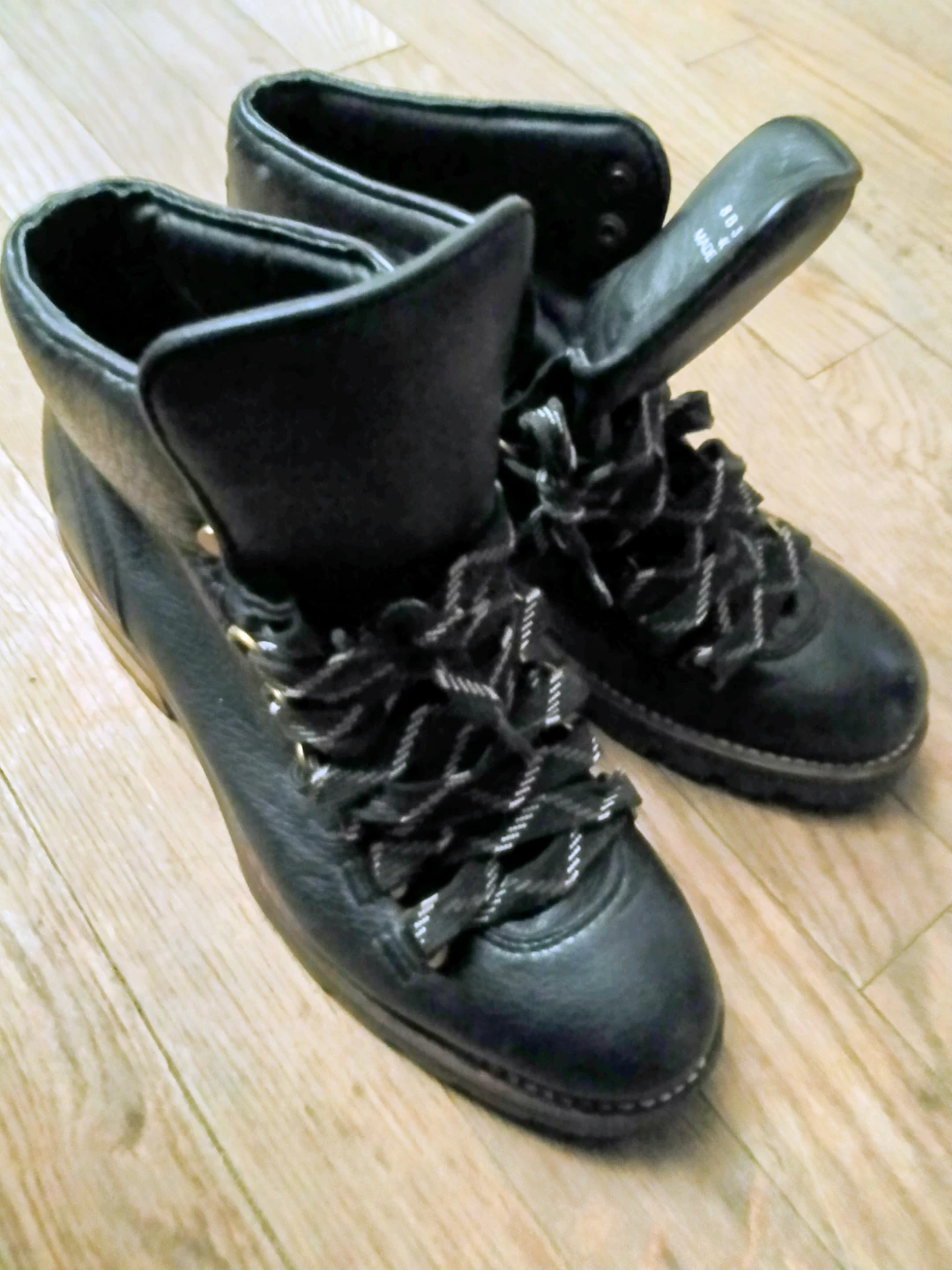 FRYE Black Leather Lace-Up Hiking Boots - photo 5