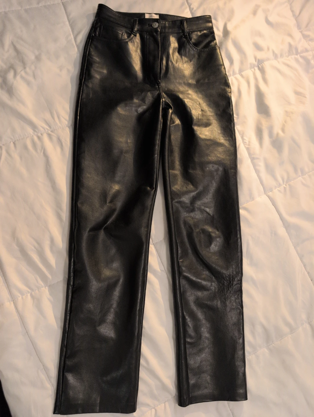 Wilfred Black Faux Leather Pants Size 2
