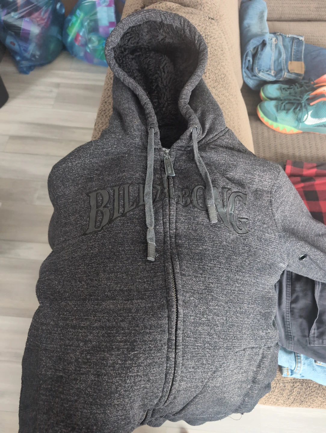 Billabong Sherpa Lined Zip-Up Hoodie