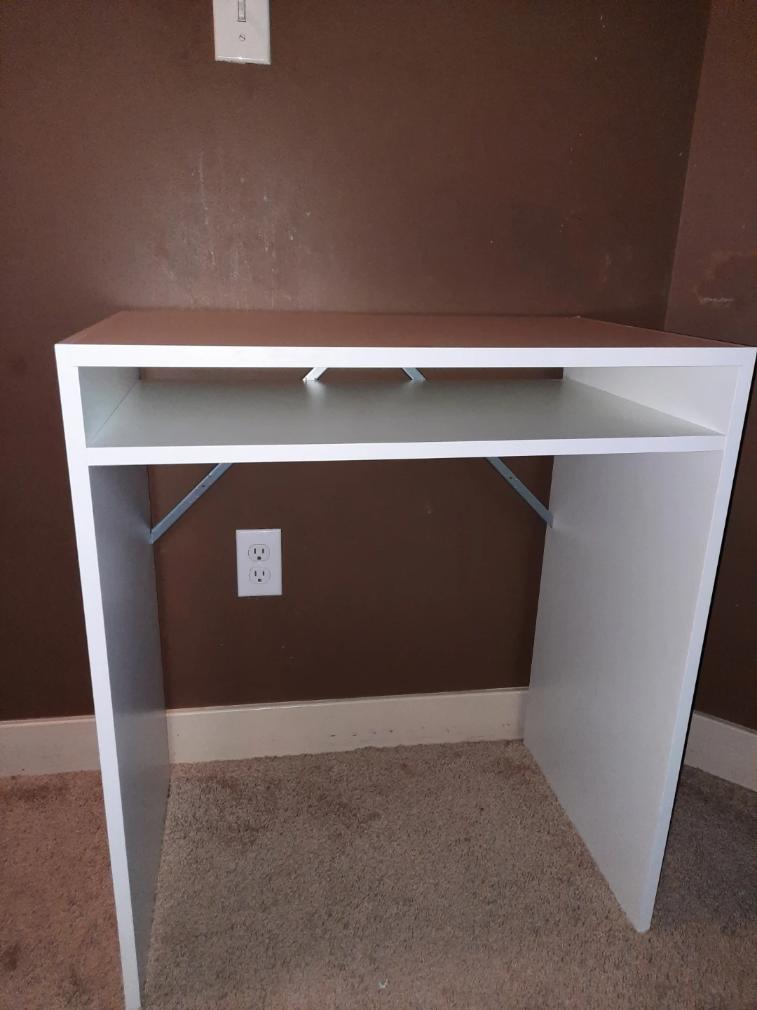 White Desk with Shelf
