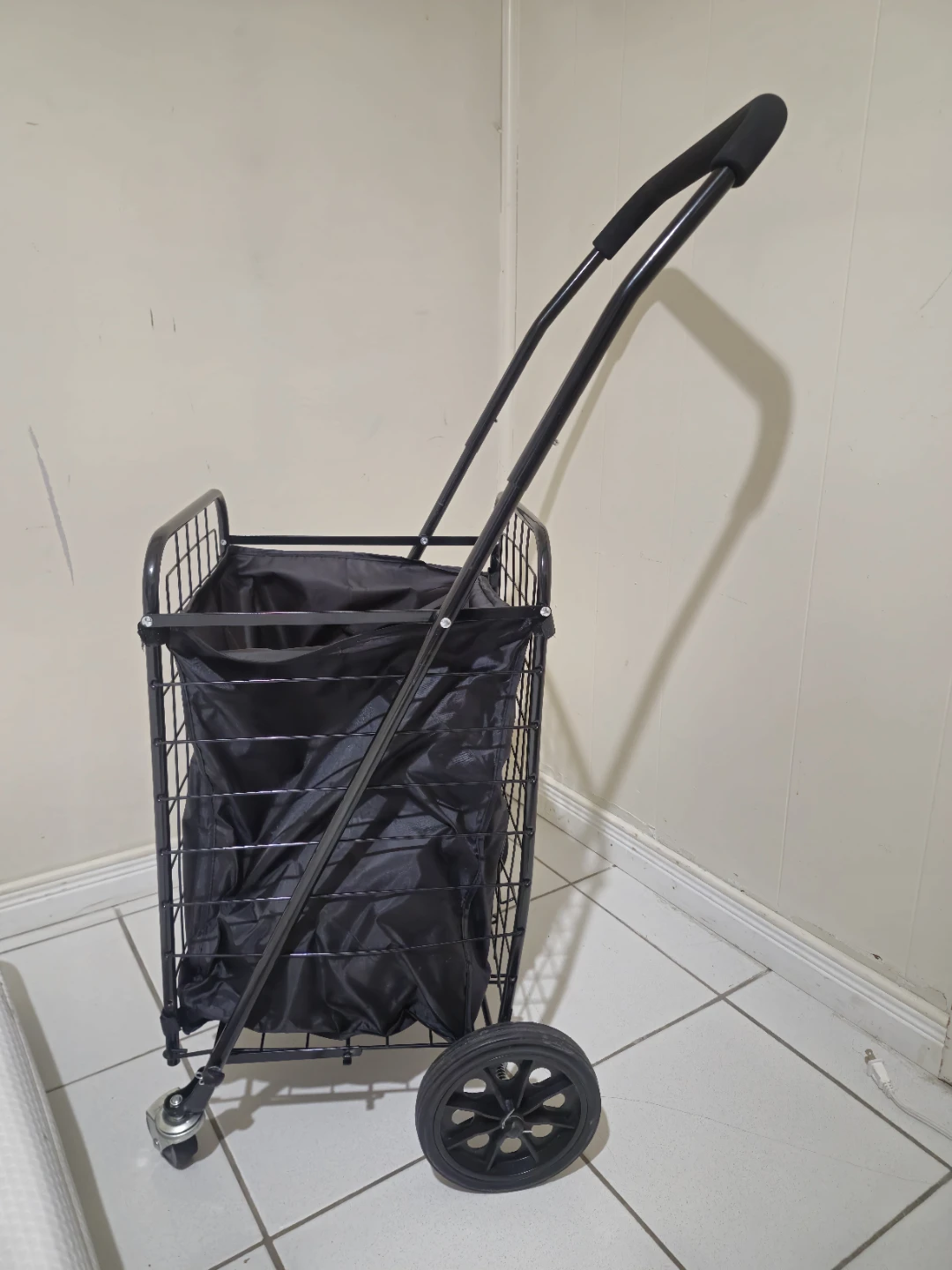 Black Rolling Shopping Cart - photo 3