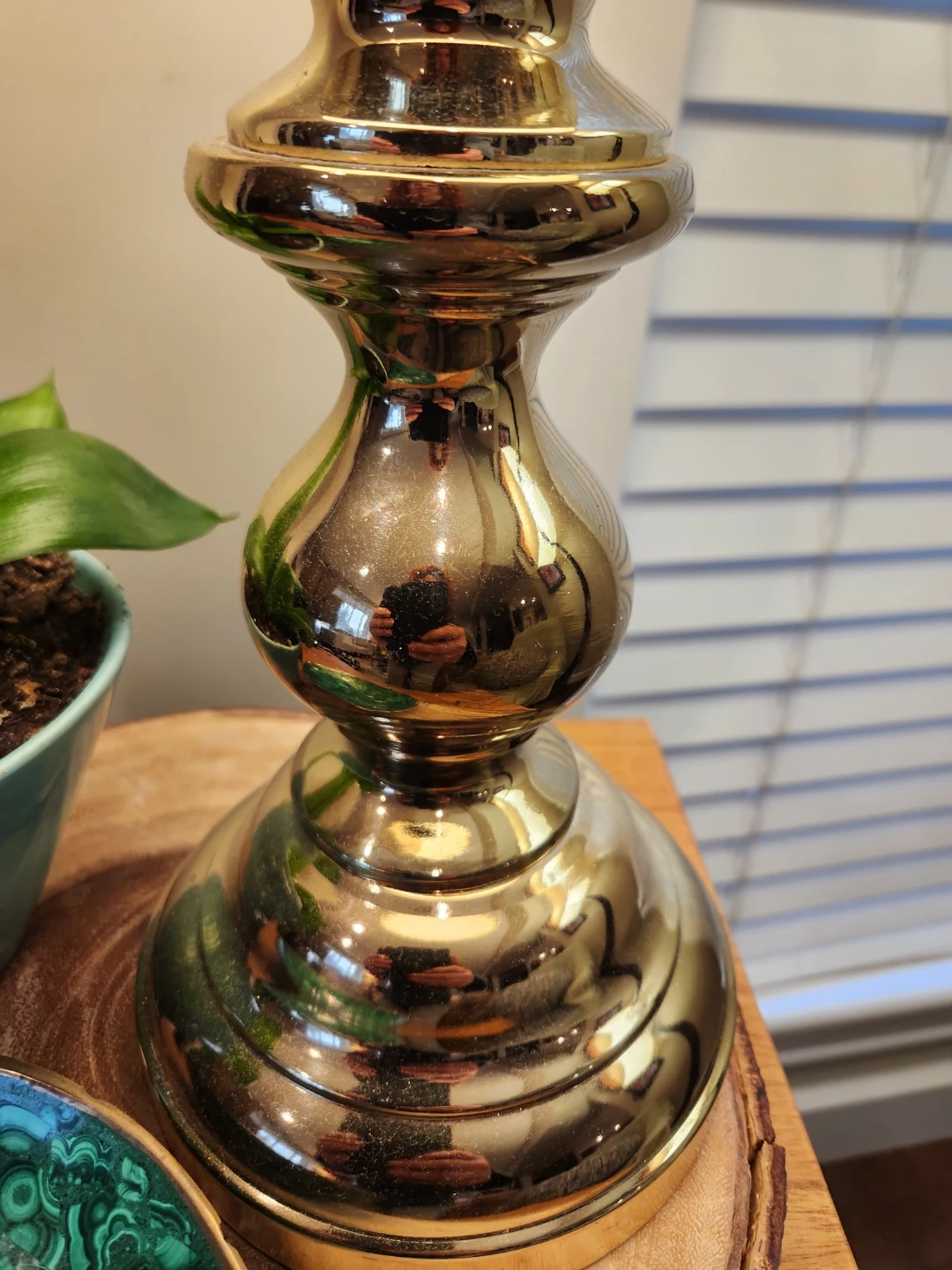 Vintage gold/brass table lamp - photo 5