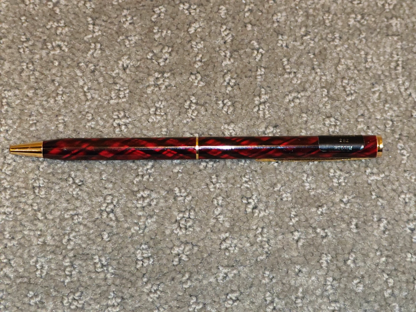 SHEAFFER 282 Medium Red Tartan Ballpoint Vintage Collector Pen - photo 5