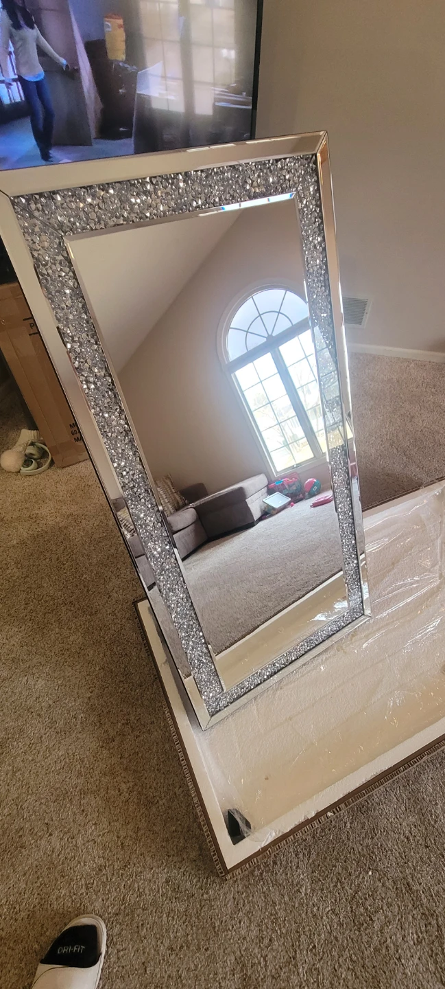 Crushed Diamond Accent Mirror 47" x 24" - photo 4