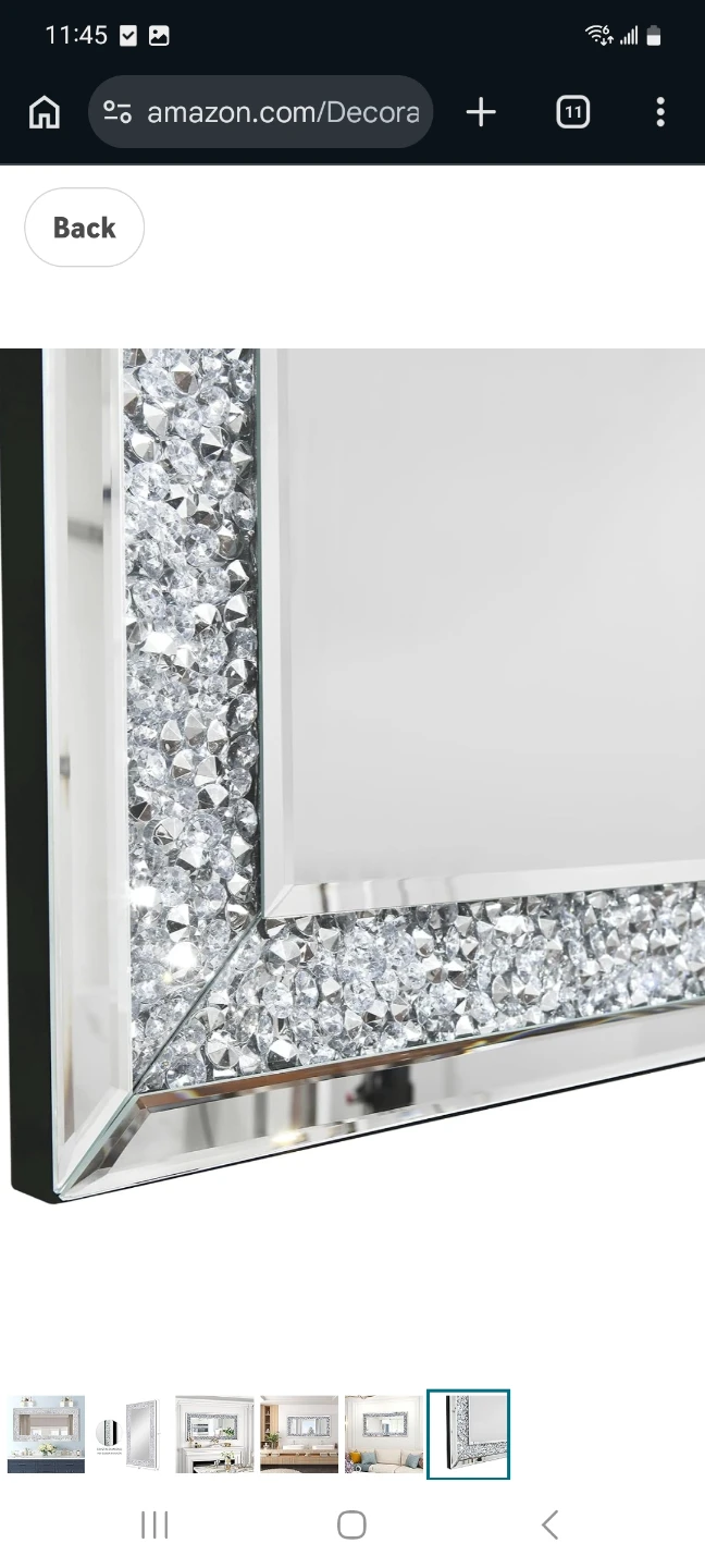 Crushed Diamond Accent Mirror 47" x 24" - photo 5