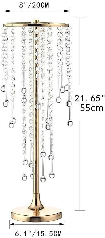 Set of 2 Gold Crystal Beaded  Vases for Events 2 feet hight - photo 2