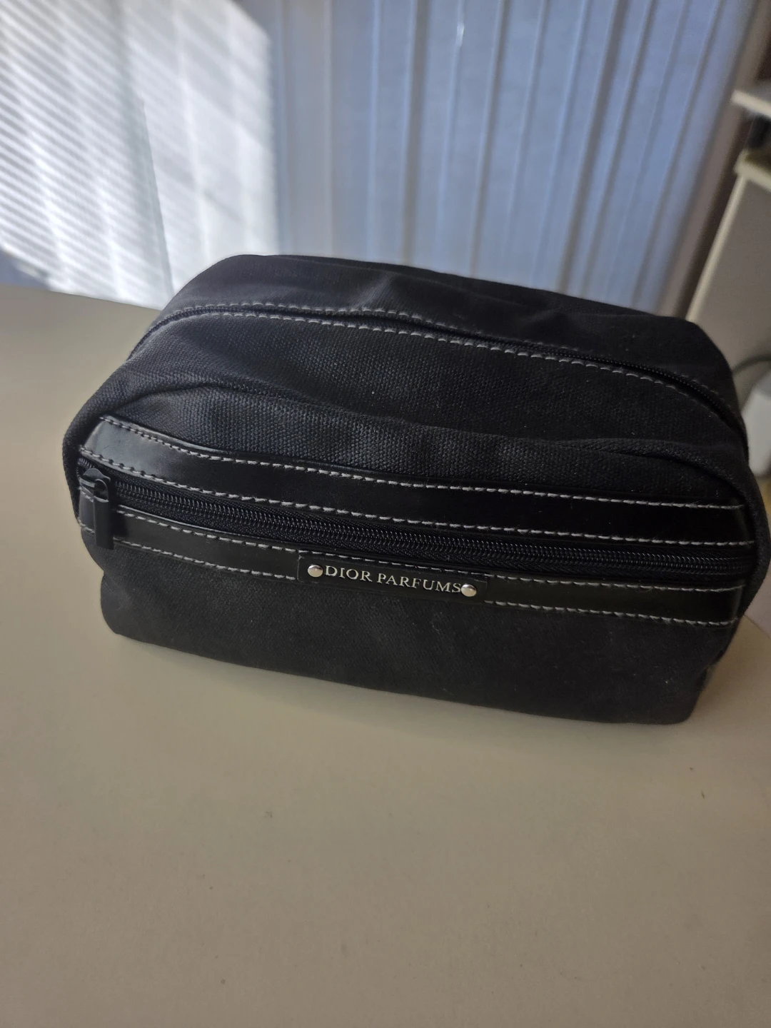 🧡Dior Parfums Black Canvas Toiletry Bag