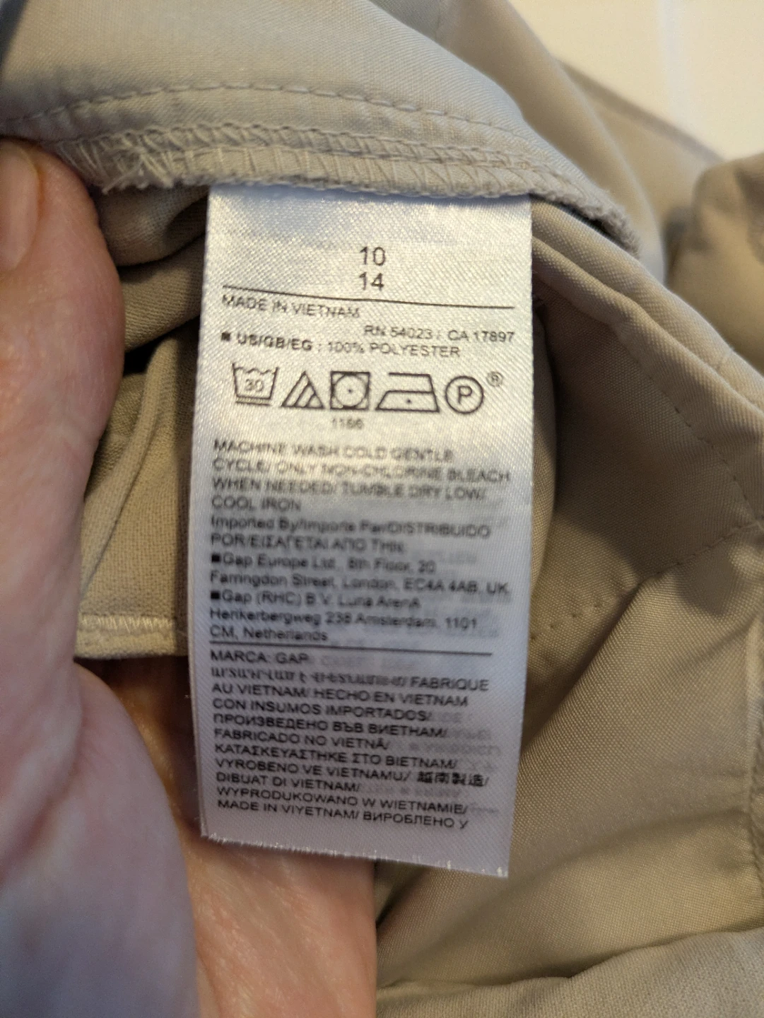 GAP Easy Trouser Pants - Size 10 - Tan - photo 3