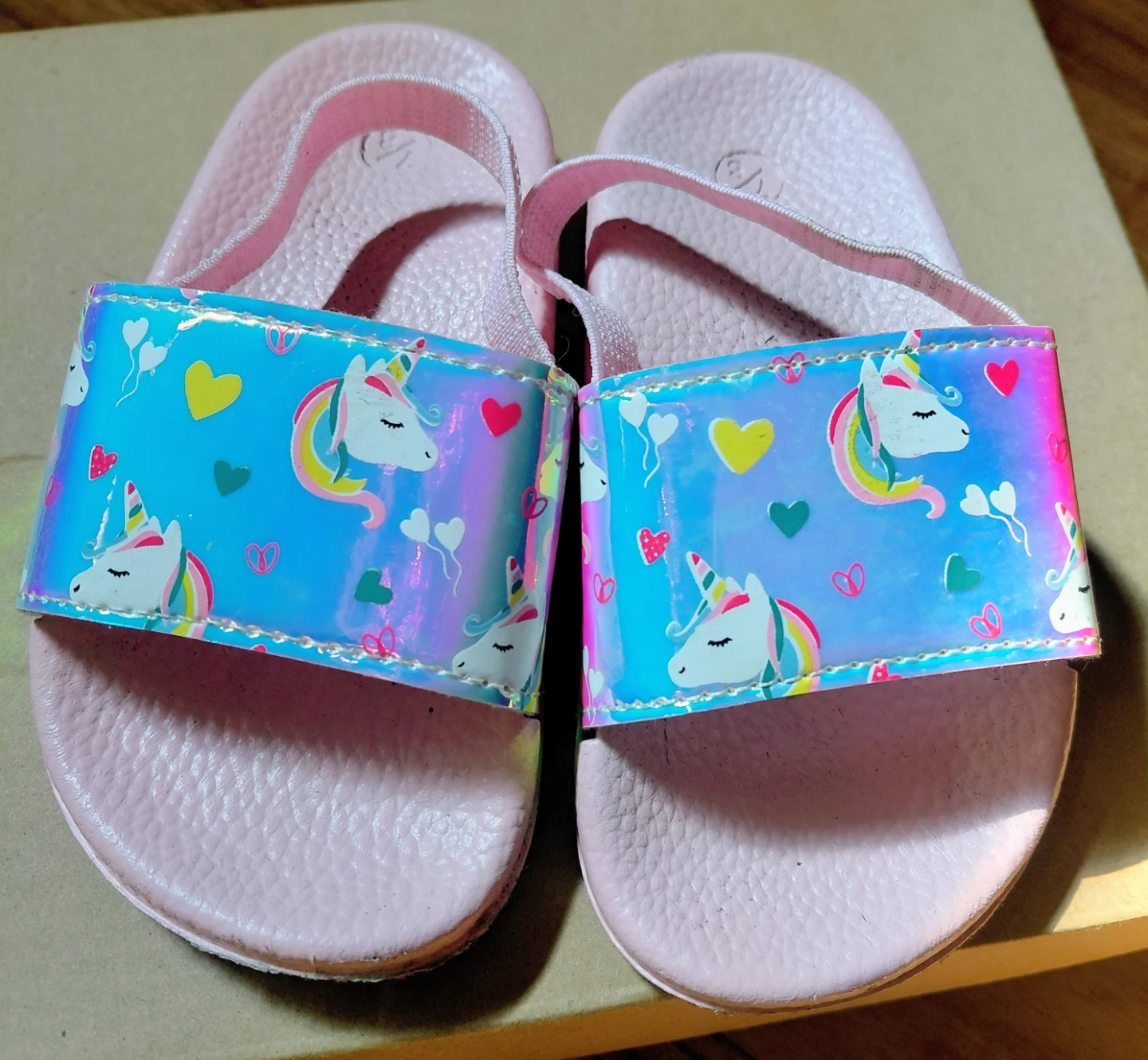 Children's Pink Unicorn Slide Sandals - photo 2
