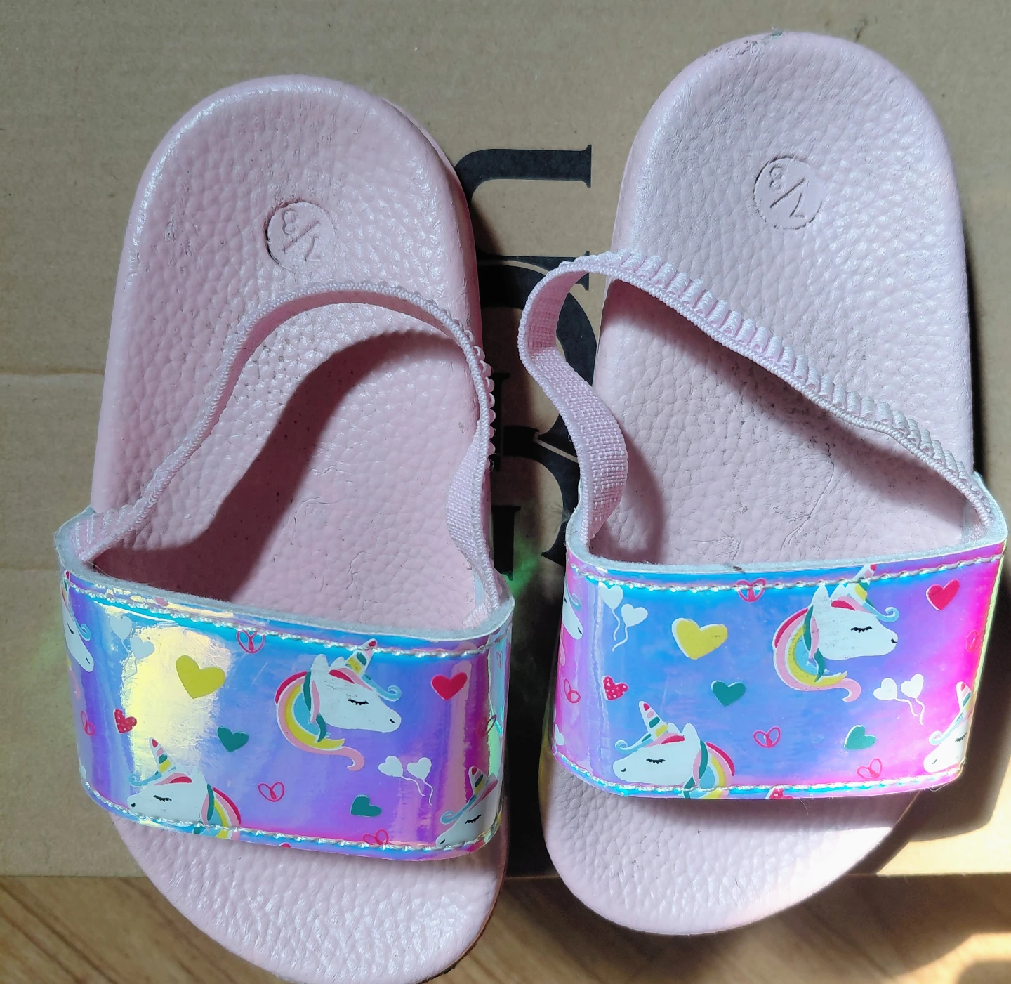 Children's Pink Unicorn Slide Sandals - photo 3