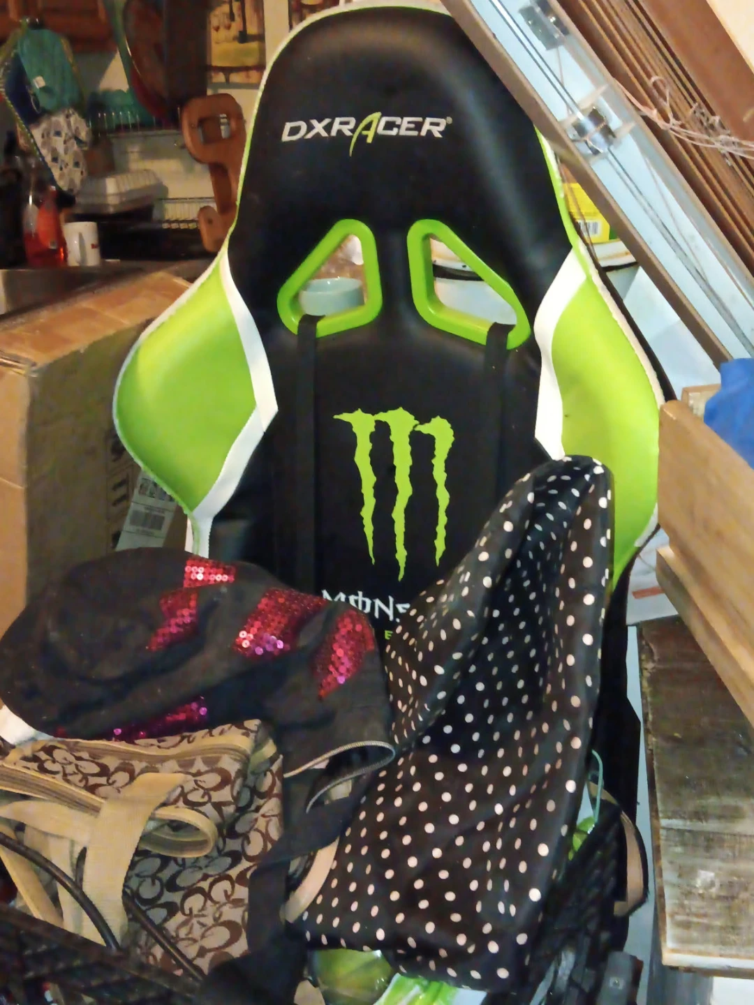 DXRacer Gaming Chair Monster Energy Edition