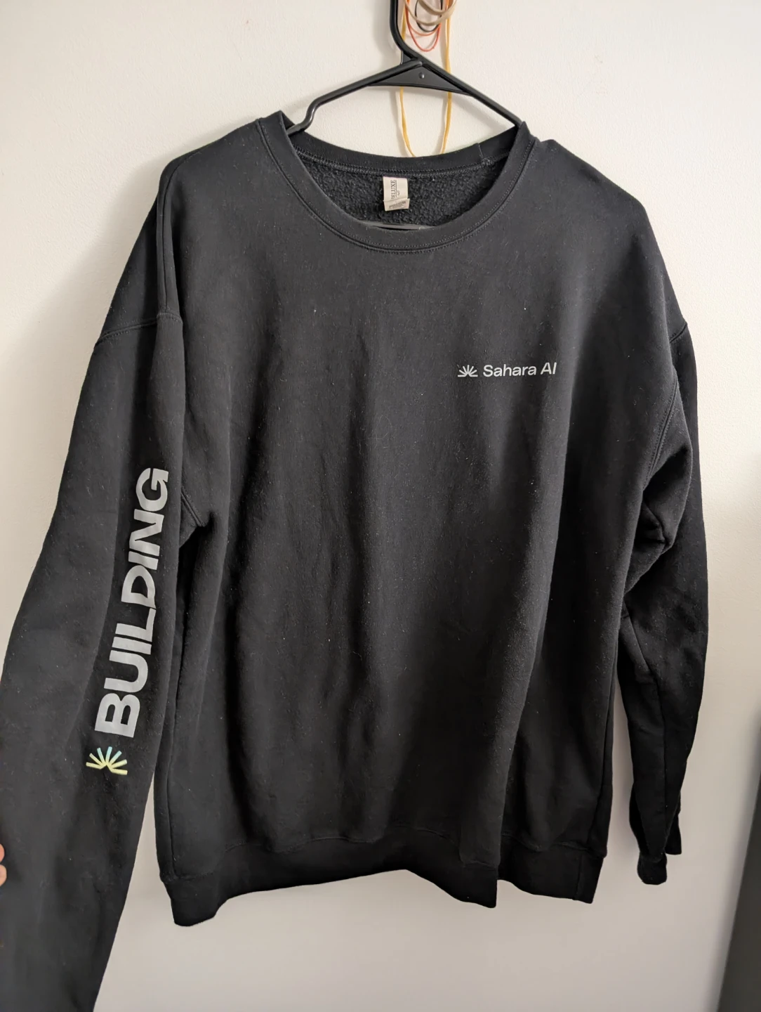 Sahara AI Tech Jacket Black Crewneck Sweatshirt Swag Jumper