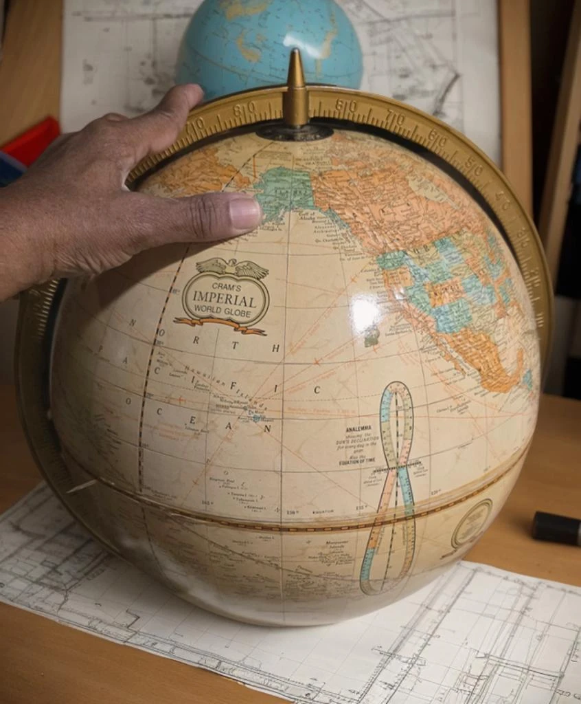 Large Imperial World Globe
