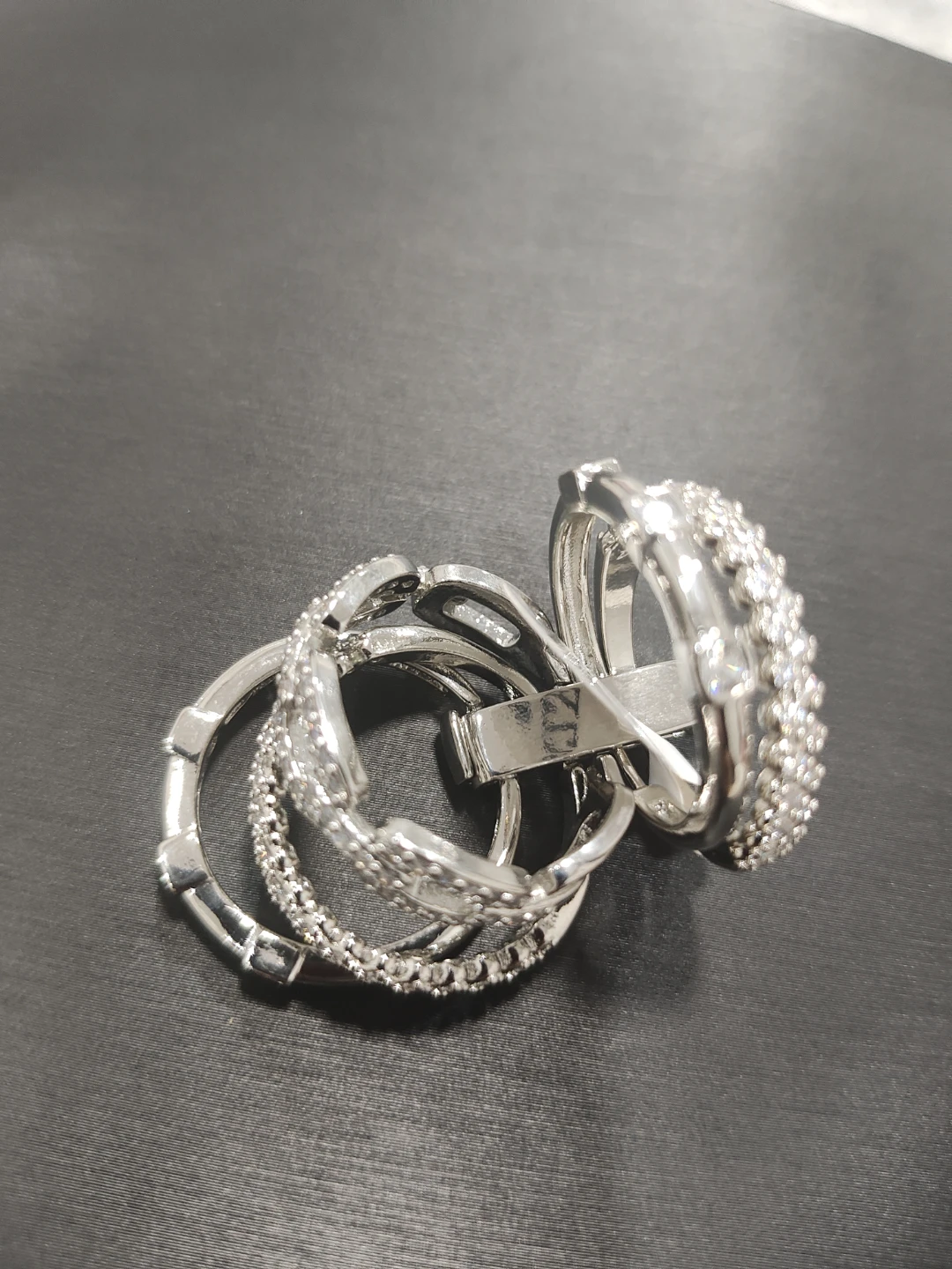 Sparkling Stackable Ring Set - photo 5