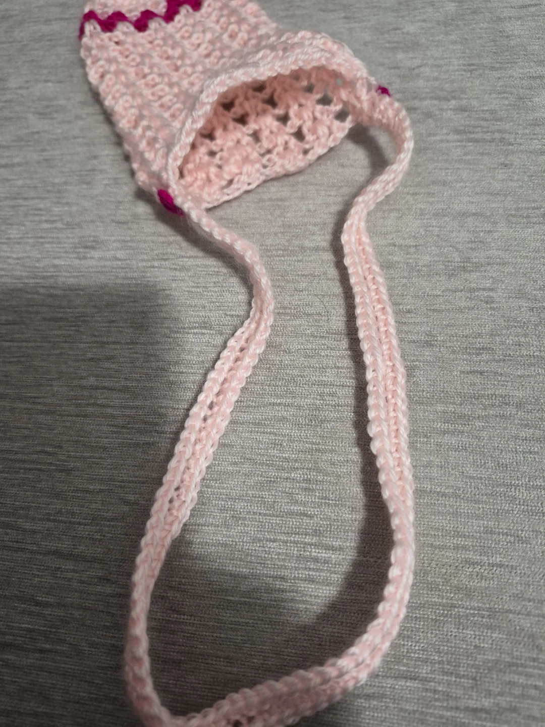 Crocheted Pink Cell Phone Bag - photo 2