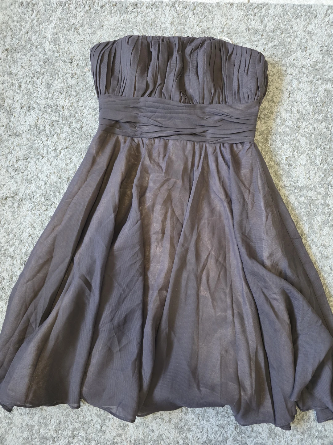 Strapless Ruched Waist Dress