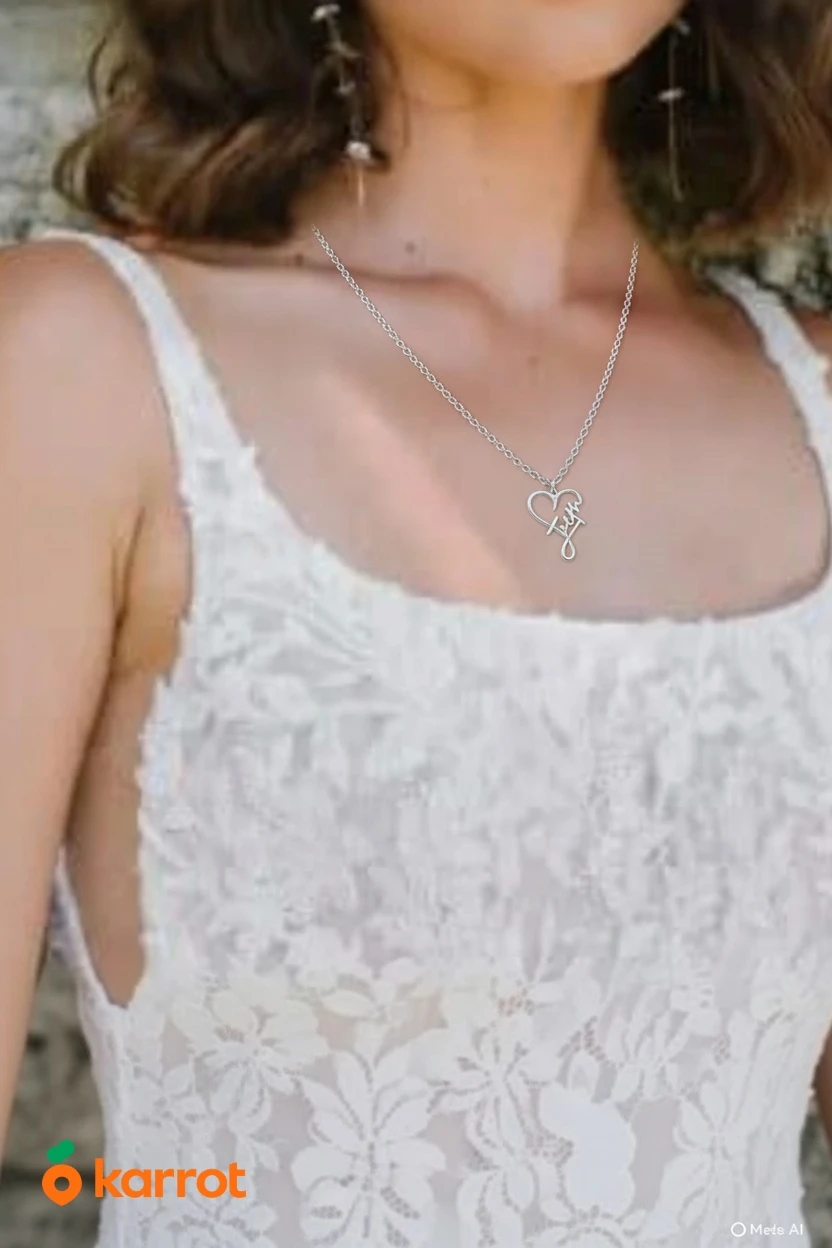 Heart 'Faith' Pendant Necklace - photo 4