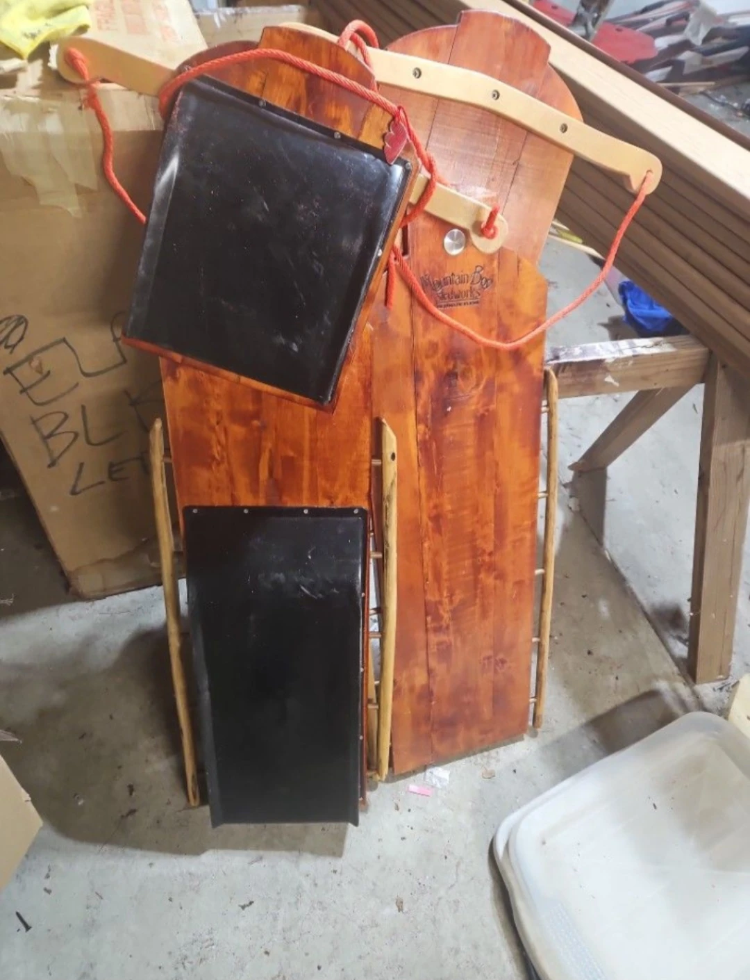 Mountain Boy Wooden Sled with Black Seats - photo 2
