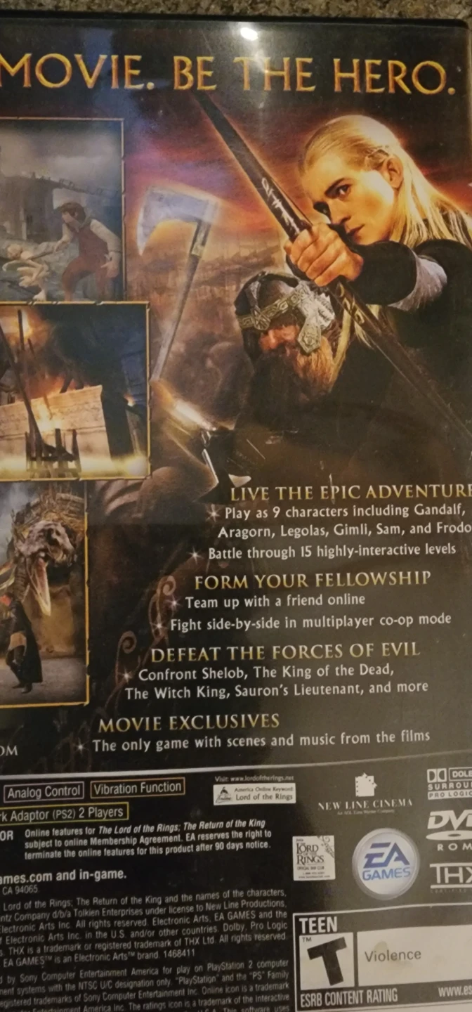 LOTR The Return of the King (PlayStation 2, PS2) - photo 3
