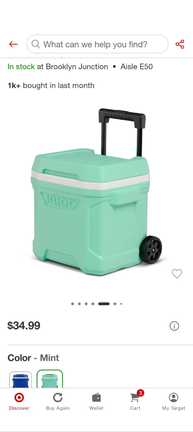 Igloo Rolling Cooler - Mint - photo 2