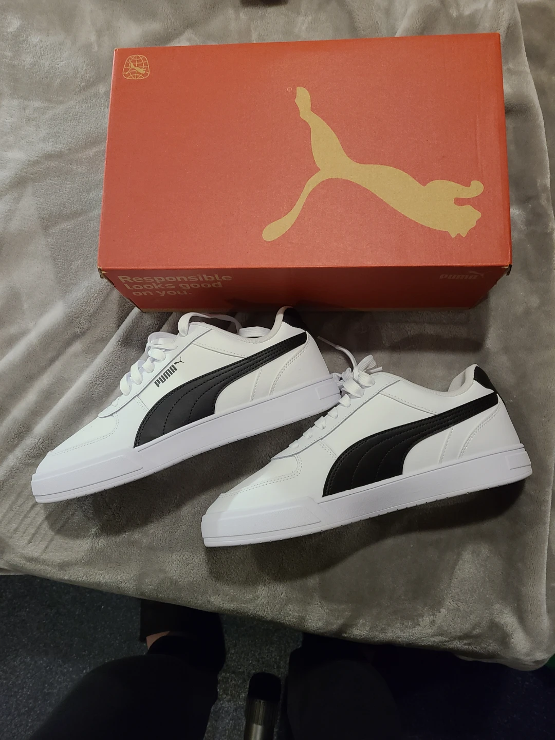 NEW ! Puma Caven White-Black-Black Sneakers - Size 10.5 - photo 2