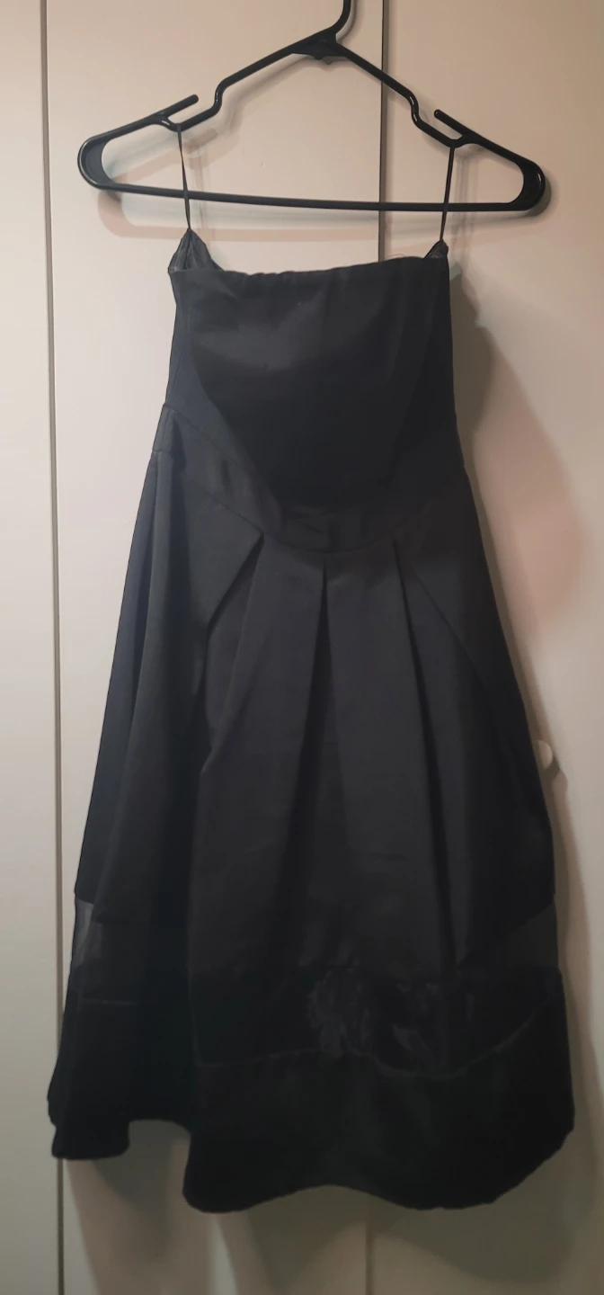 Black Strapless Fit and Flare Dress - photo 2