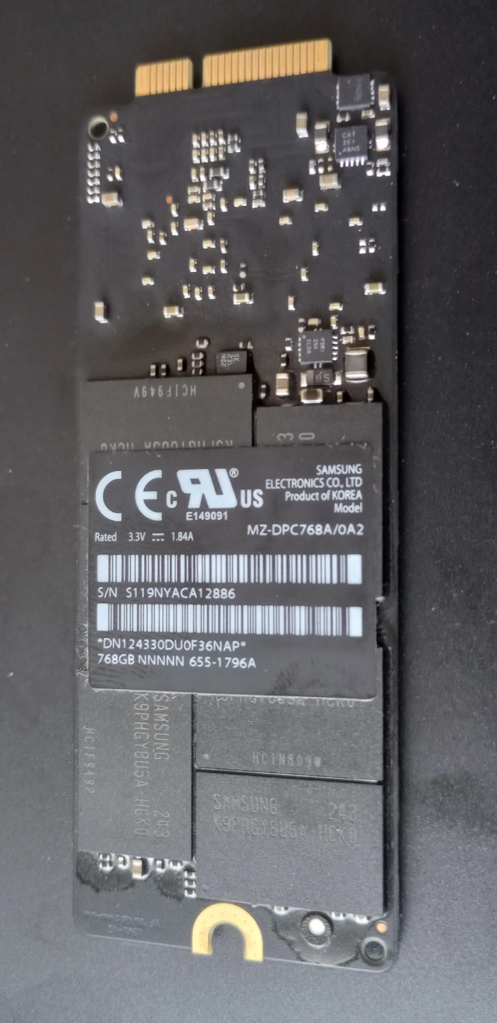 SSD Flash drive 768GB for MacBook pro 15 Retina 2012-2013 - photo 2