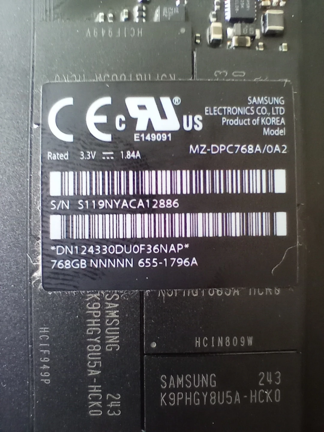 SSD Flash drive 768GB for MacBook pro 15 Retina 2012-2013 - photo 3