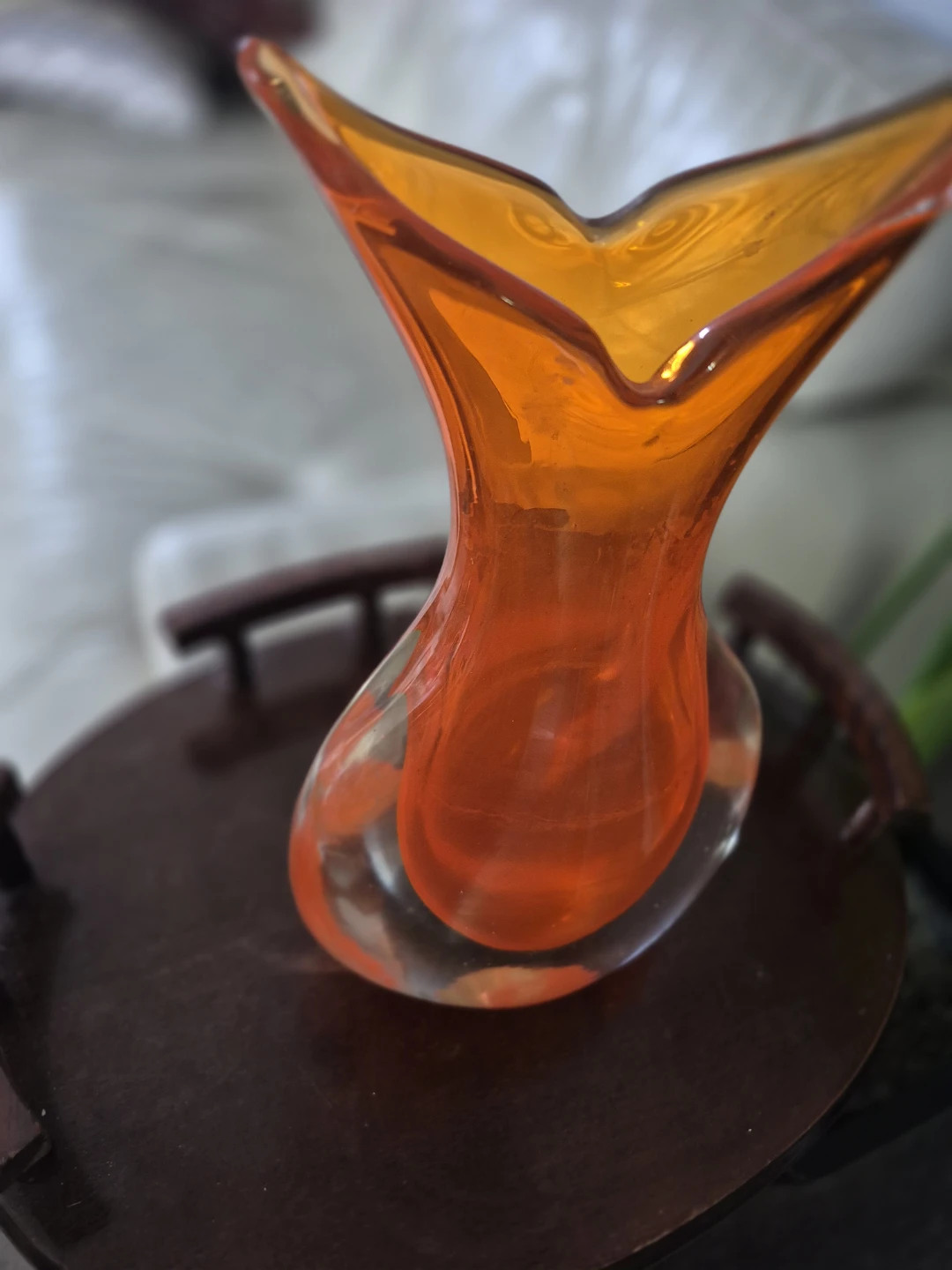 Orange Glass Vase - photo 2