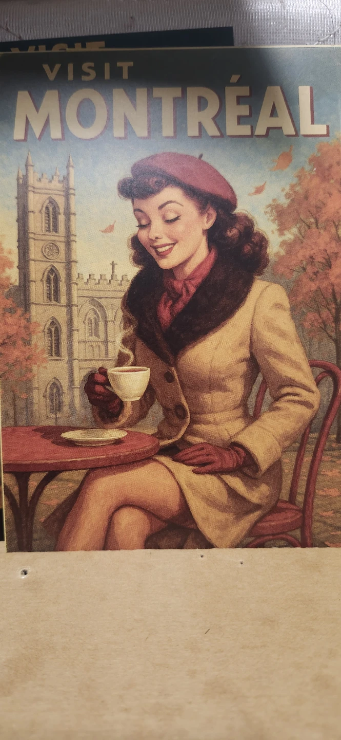 Visit Montreal Vintage Art Print