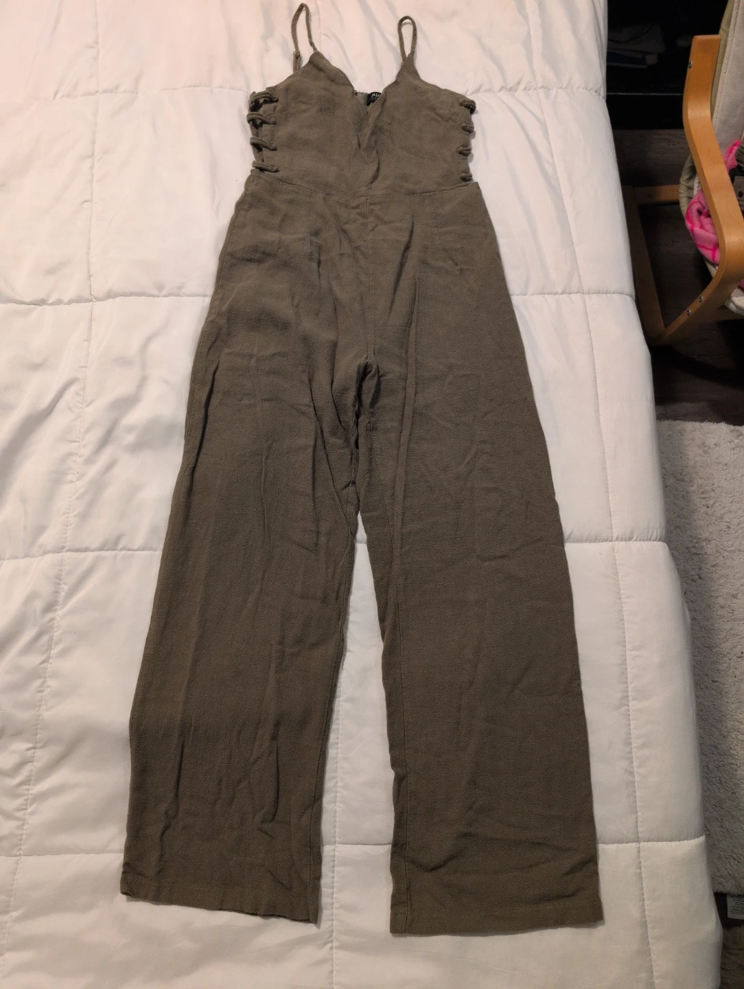 Olive Green Wide Leg Jumpsuit