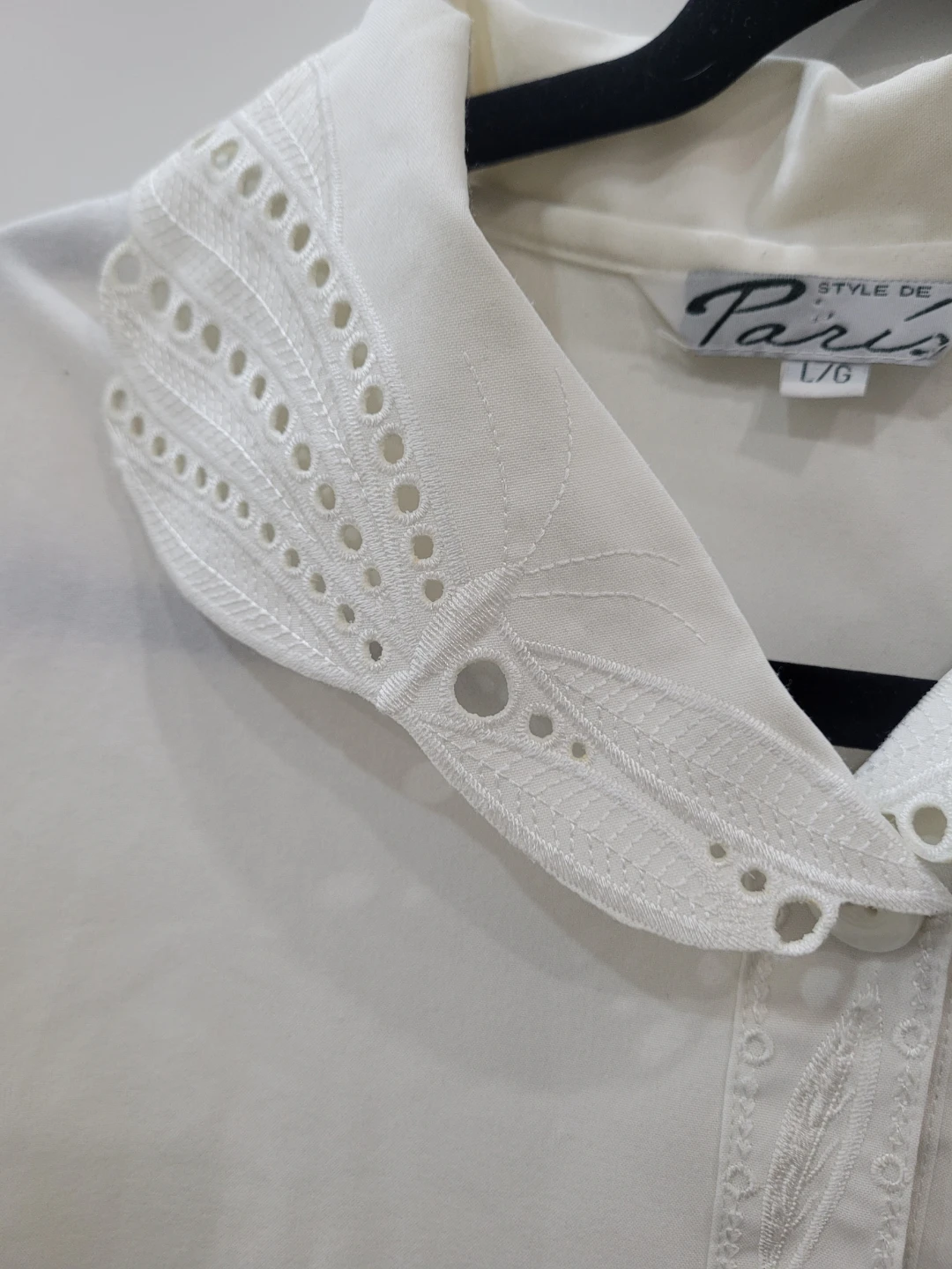 STYLE DE Paris White Button Blouse (Lowest price I'm Going) - photo 4