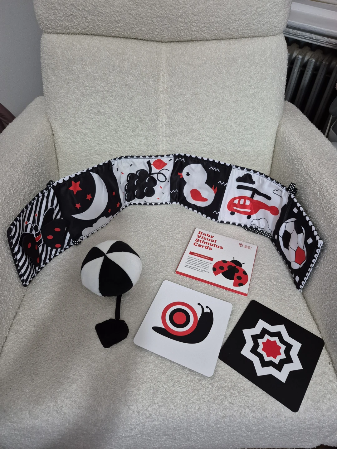 Baby Black & White Visual Stimulation Toy Set 0-3 Months