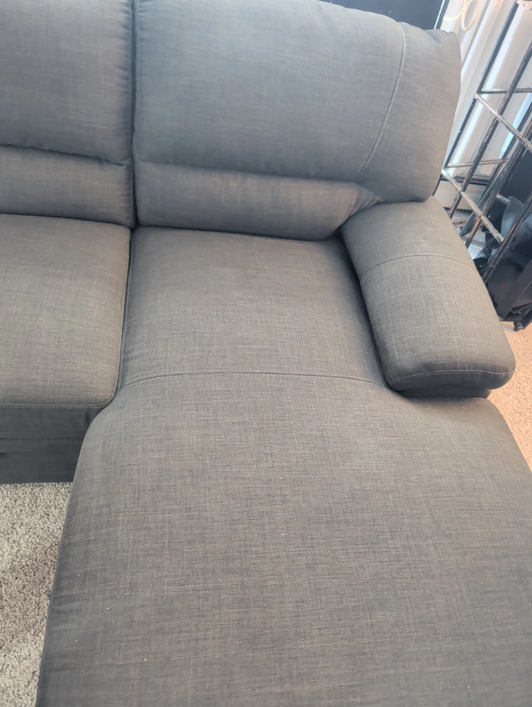 Grey Sectional Sofa with Storage Chaise and pull out bed