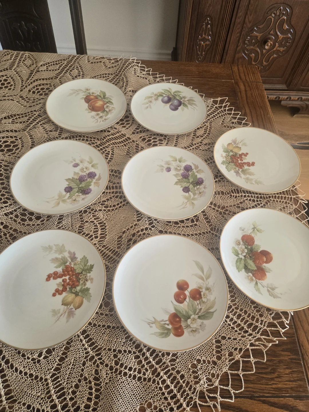 Hutschenreuther Selb Bavaria Fruit Dessert Plates Set of 8 - photo 2
