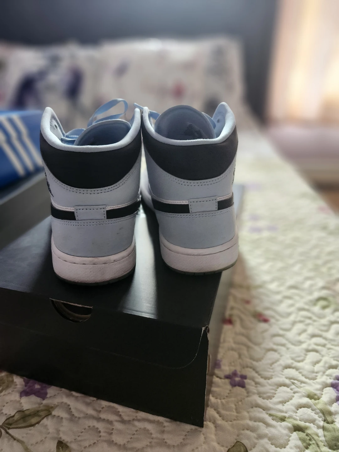 Air Jordan 1 Mid Light Blue Sneakers - photo 3