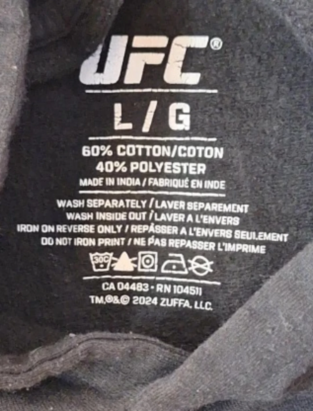UFC Black Hoodie Size L - photo 2