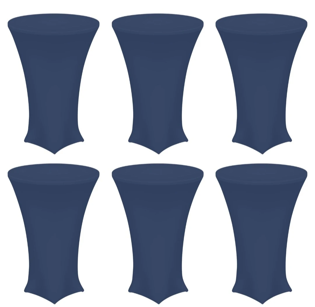 Navy Blue Cocktail Tablecloths (6 pcs)