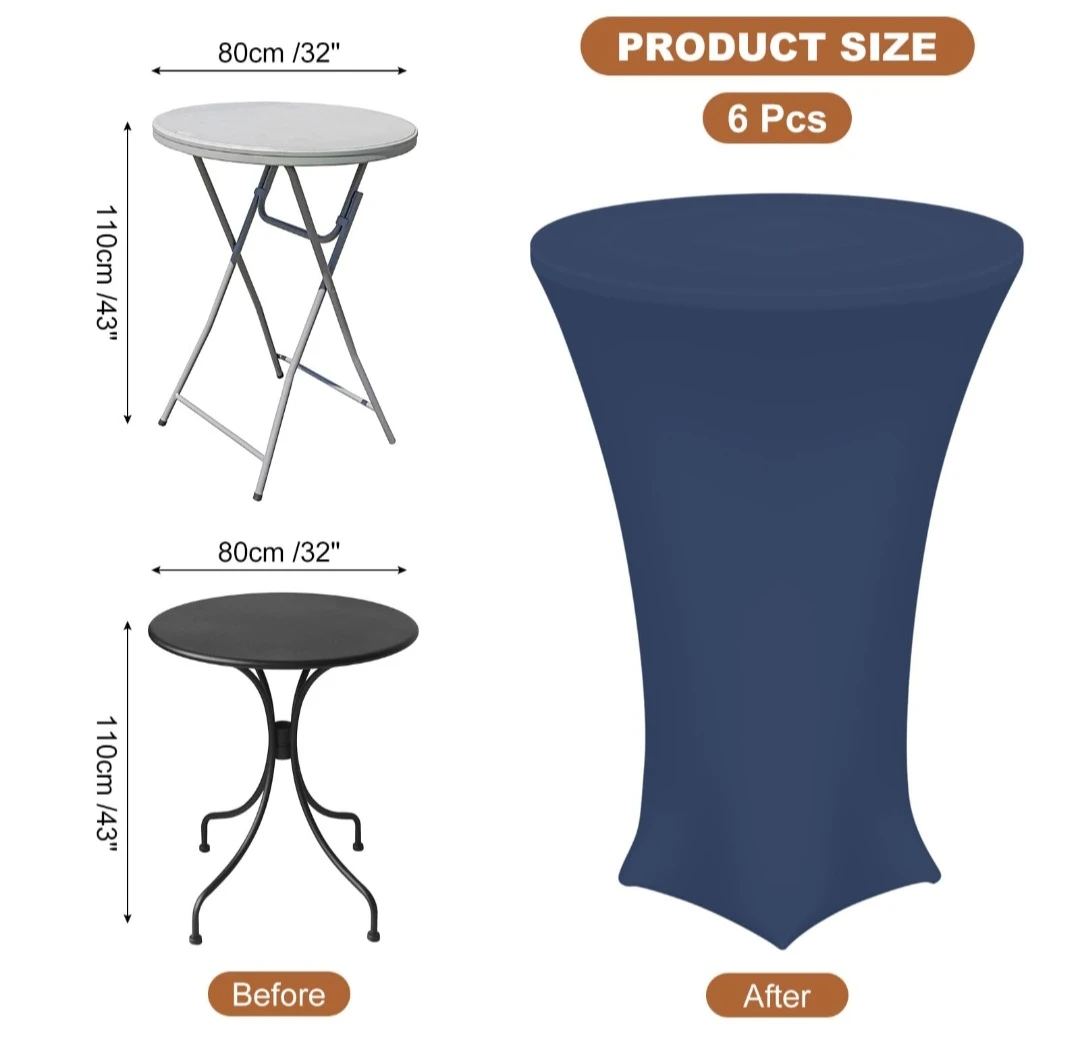 Navy Blue Cocktail Tablecloths (6 pcs) - photo 2