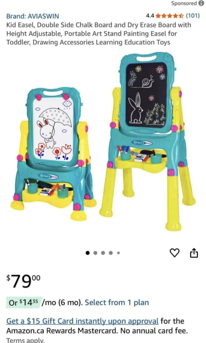 🎨 Kids Double-Sided Drawing Board (Brand new) - photo 2