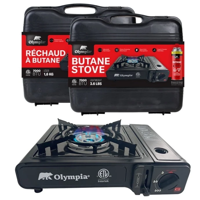 Olympia Butane Stove with Carrying Case