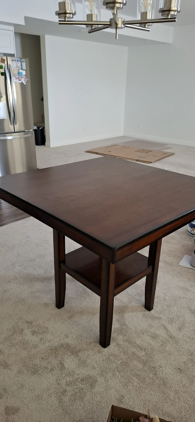Solid wooden Counter Heights dining room table - photo 4