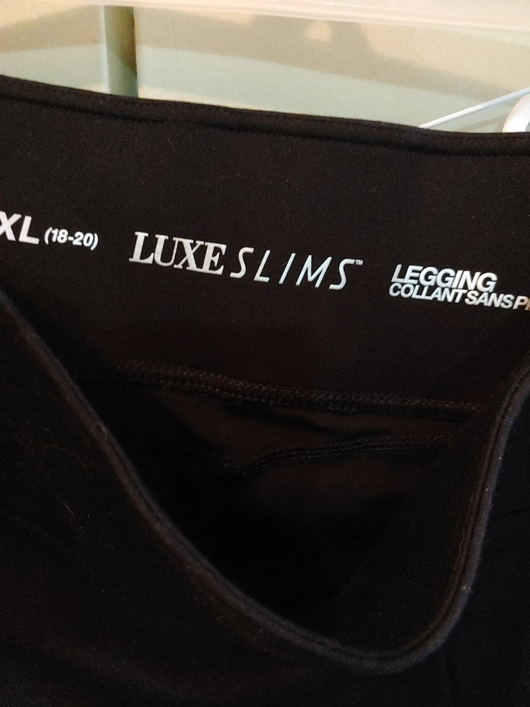Luxe Slims Leggings XL (18-20) Black with Rhinestone Detail - photo 3